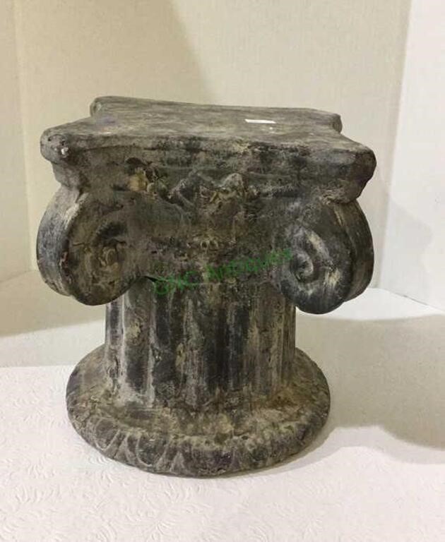 Grecian style ceramic pottery pedestal stand
