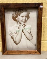 Cute photographic print of Shirley Temple in a
