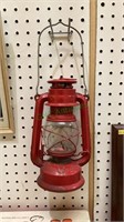 Vintage lantern measures 14 inches tall to the