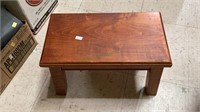 Small wooden foot stool measures 14 x 9 x 8   1922