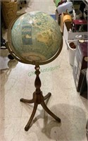 Vintage Rand McNally World portrait globe on a
