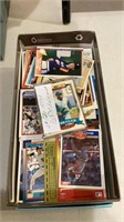 Shoe box of MLB trading cards   636