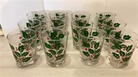 Halle Berry Christmas tumbler glasses - lot of 12