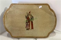 Nice Christmas themed pottery serving tray