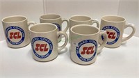 Vintage Seaboard Coastline Railroad coffee mugs -