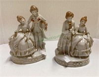 Made in Japan porcelain Victorian figurines -