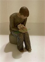 Willow Tree new dad figurine stands 5 3/4