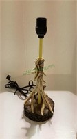 Deer antler themed table lamp 16 inches tall