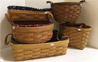 Basket lot includes four Longaberger baskets
