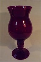 Vintage Empoli Ruby Red Pedastel Vase 12"