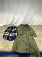 Small plaid jacket and large vintage green