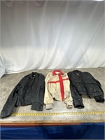 Bermans leather coats, size 46 and 36. Miller