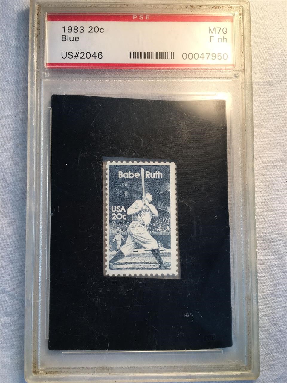 Babe Ruth Stamp In Slab