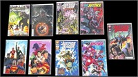 (9) Assortment of DC Justice League Comic Books