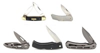 (5) Various Brand Modern Folding Pocket Knives