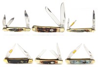 (6) Various Style Steel Warrior Pocket Knives