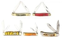 (3) Various Style Frost Cutlery Pocket Knives