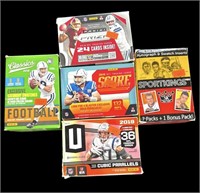 5 Boxes Of Football Trading Cards