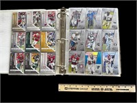 Binder With Football Trading Cards