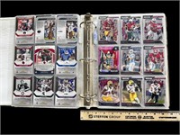Binder With Football Trading Cards