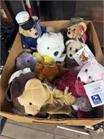 10 Postage Stamp Collectable Plush Animals