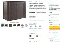 B2045  Rubbermaid Patio Storage Cabinet 123 Gal.