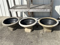 3 Large Light-Weight Garden Planters.