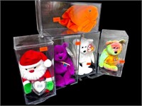5 Ty Beanie Babies In Plastic Cases