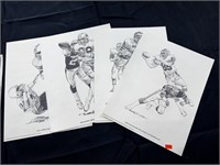 Black & White NFL Football Prints