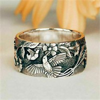Pretty Flower Silver Plated Ring