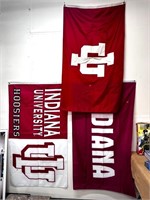 3 Indiana Hoosiers IU Flags