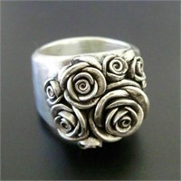 Flower Silver Plated Ring