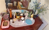 Top Of Dresser w/ Mirror, Candle, Figurines, etc.