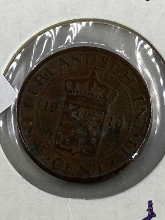 NETHERLAND INDIES WWI 1916 COIN