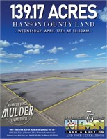 Tract 1: 139.17 Acres Hanson County Land