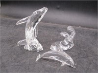 Swarovski Crystal Wave w/ Dolphin &  Whale