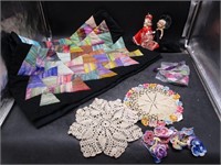 Doilies, Small Lap Quilt, Thread, Dolls