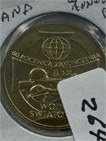 POLAND WAR COMMEMORATIVE COINS 2 PCS MINT