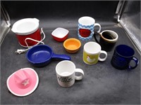 Coffee Mugs, Mini Crock, Small Pyrex Bowl