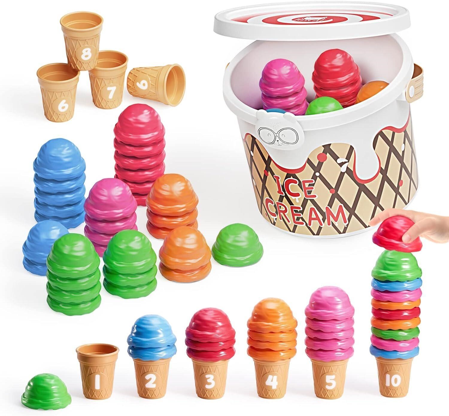 Ice Cream Counting Set  Kid Toys 65PCS