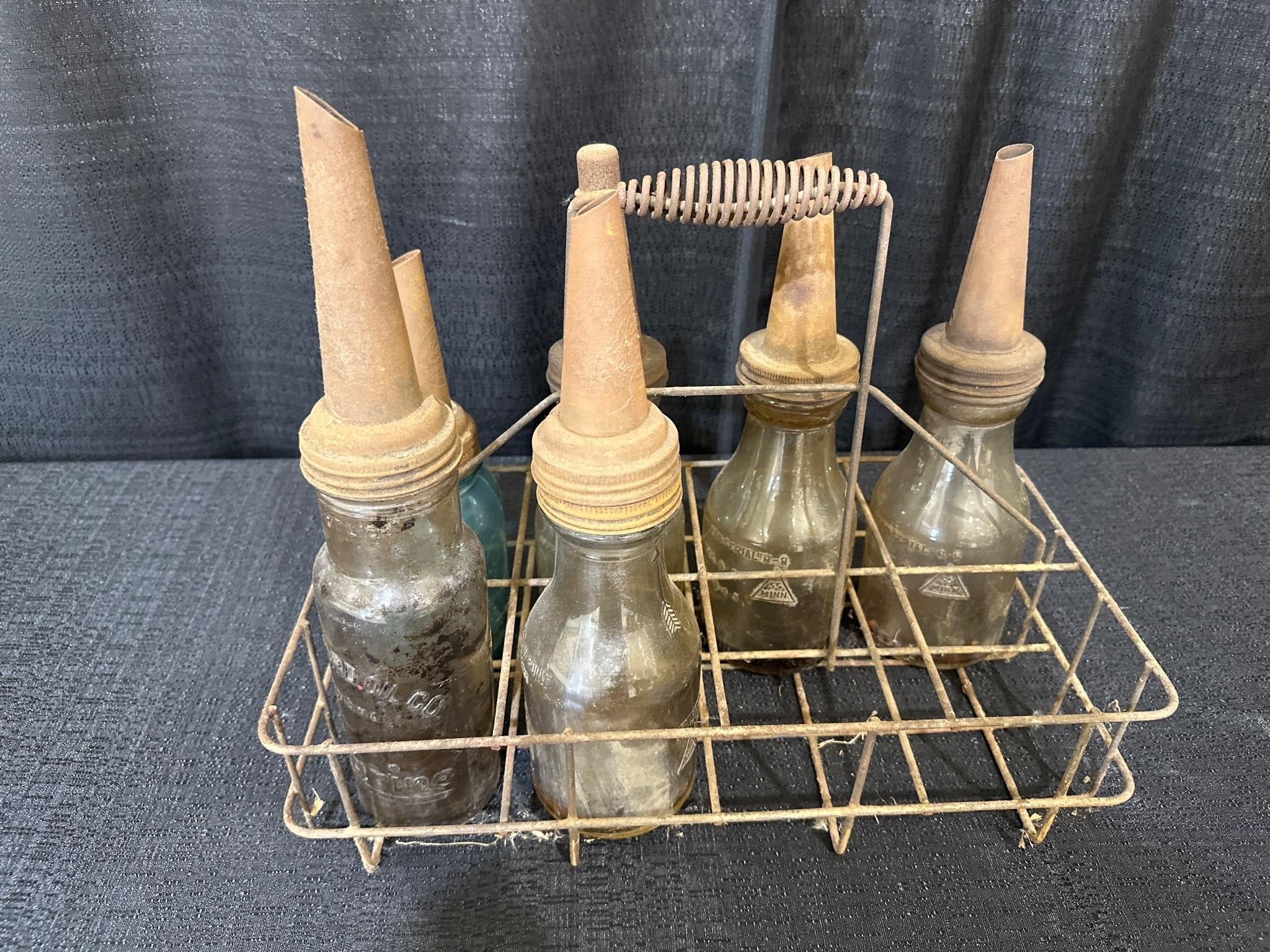 Antique Glass Oil Containers