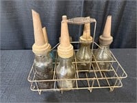 Antique Glass Oil Containers
