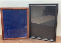 2 shadow box frames / showcases