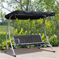 Brand New Three Person Steel Outdoor Porch Swing T