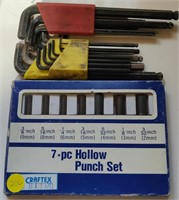 7 Pc Hollow Punch Set & Allan Keys