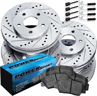 PowerSport Front Rear Brakes and Rotors Kit