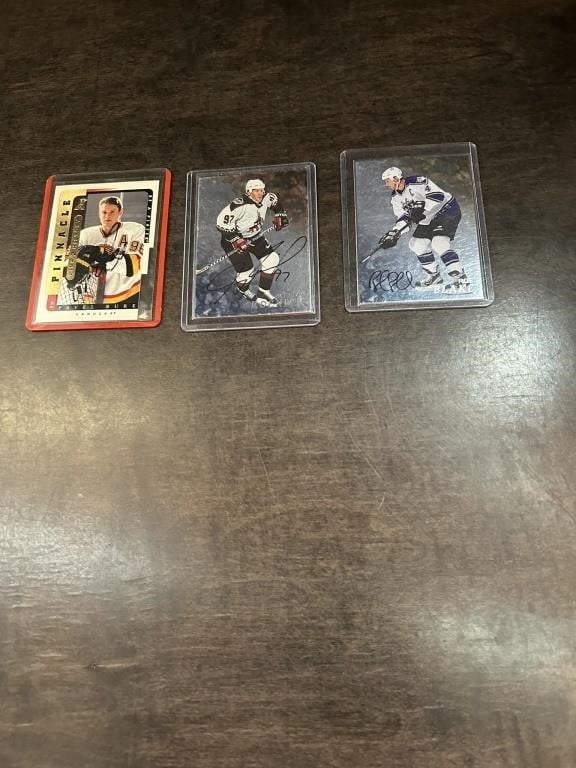 Blake, Roenick and Bure Autographed Hockey Cards