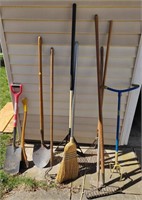Gardening Tools, Brooms, Shovels, Rakes, etc.