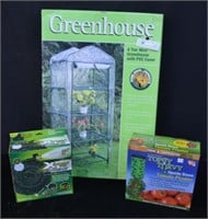 Greenhouse, Tomato Planter, & Hose All New