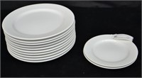 12pcs Linens N Things White China Plates